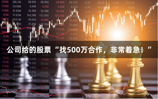 公司给的股票 “找500万合作，非常着急！”